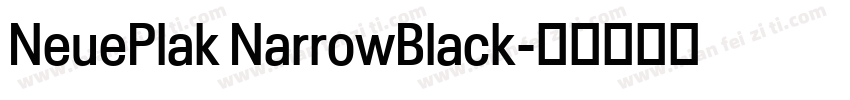 NeuePlak NarrowBlack字体转换
